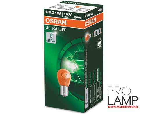 Галогеновые лампы Osram Ultra Life PY21W - 7507ULT-S (10 шт.)