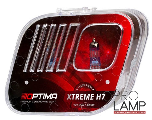 Галогеновые лампы Optima Xtreme H7 +130%