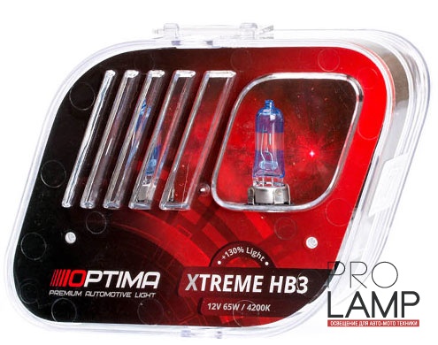 Галогеновые лампы Optima Xtreme HB3 +130%