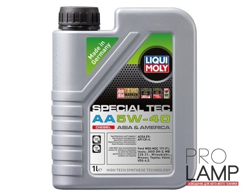 LIQUI MOLY Special Tec AA 5W-40 — НС-синтетическое моторное масло 1 л.