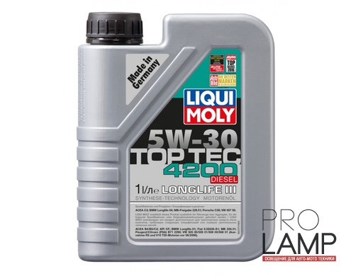 LIQUI MOLY Top Tec 4200 Diesel 5W-30 — НС-синтетическое моторное масло 1 л.