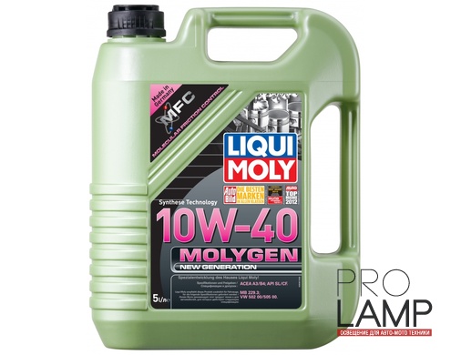 LIQUI MOLY Molygen New Generation 10W-40 — НС-синтетическое моторное масло 5 л.