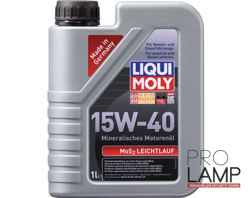 LIQUI MOLY MoS2 Leichtlauf 15W-40 — Минеральное моторное масло 1 л.
