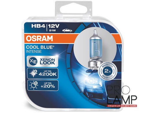 Галогеновые лампы Osram Cool Blue Intense НВ4 - 9006CBI-HCB