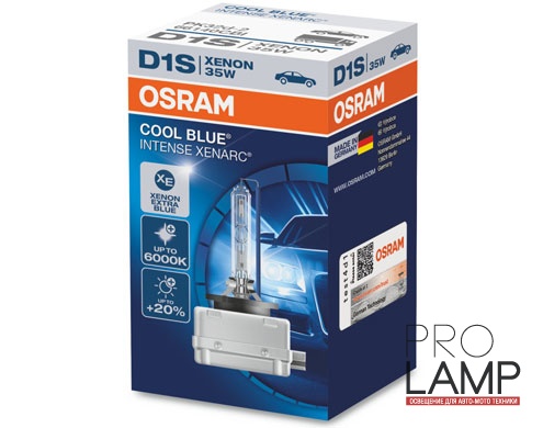 Штатные ксеноновые лампы D1S. Osram Cool Blue Intense (+20%) - 66140CBI